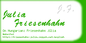 julia friesenhahn business card